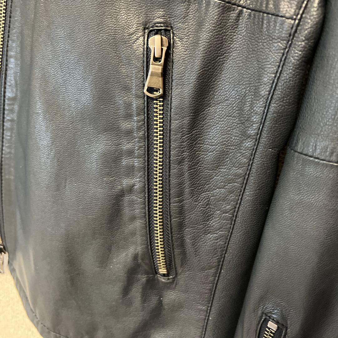 JOSEPH ゴートレザー　シングルライダース　ダークネイビー