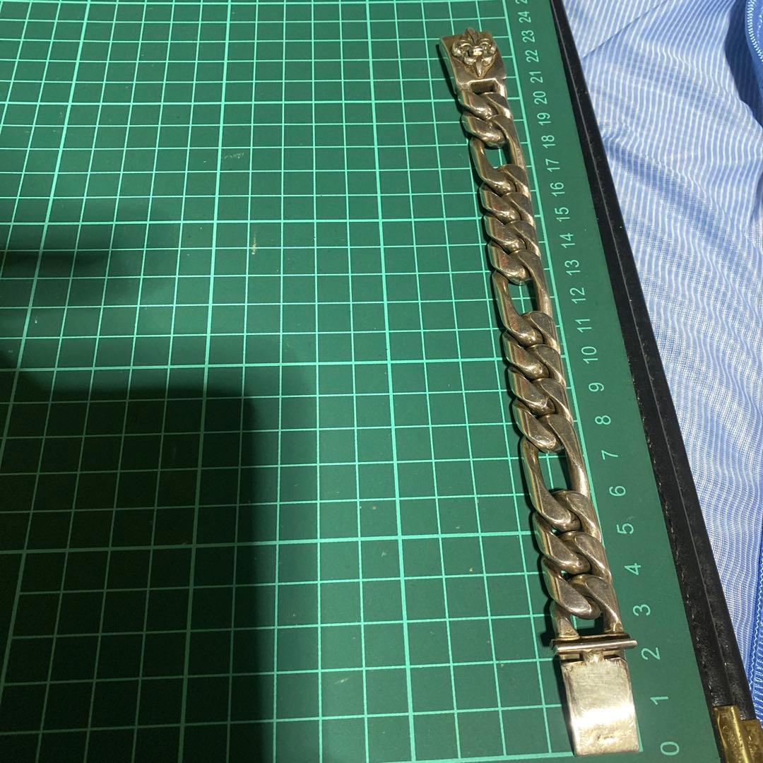 すごく素早い　ブレスレット925 メキシコ　喜平　ユリモチーフ