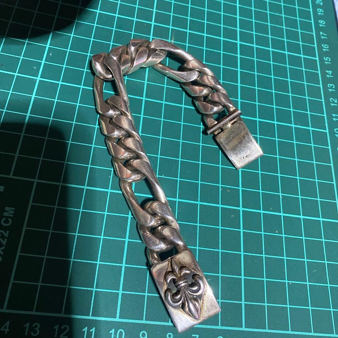 すごく素早い　ブレスレット925 メキシコ　喜平　ユリモチーフ