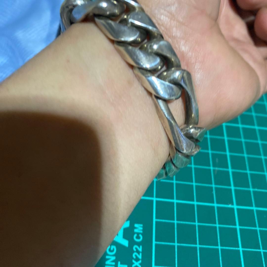 すごく素早い　ブレスレット925 メキシコ　喜平　ユリモチーフ