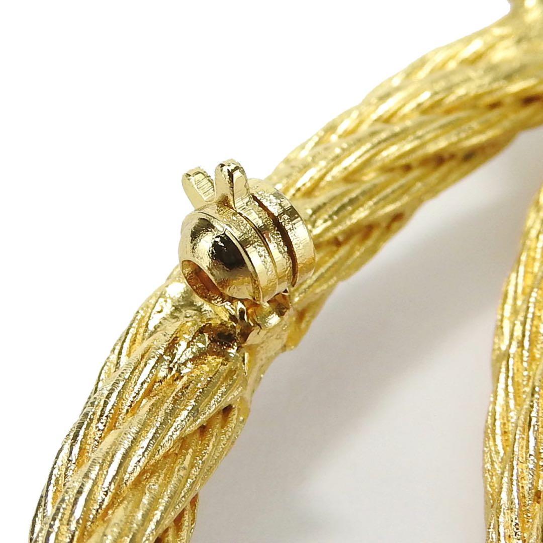 Christian Dior 紐モチーフ ブローチ メタル ゴールド