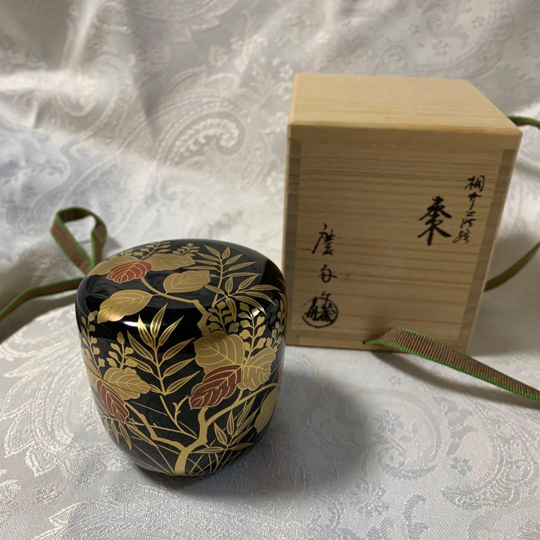 桐竹蒔絵　棗　桜田慶舟造