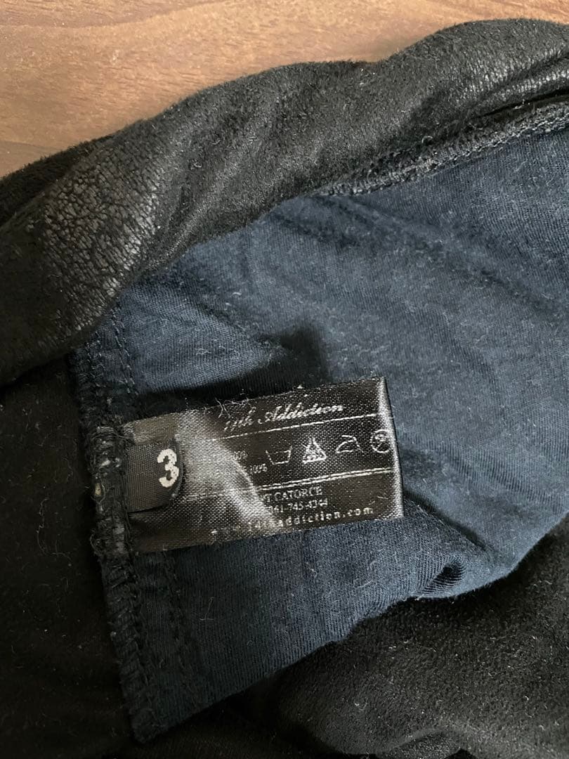 14th addiction コーティングモトクロススウェットパンツ