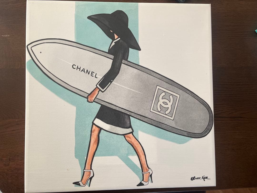 Oliver Gal シャネル　Surfer Girl キャンバスアート