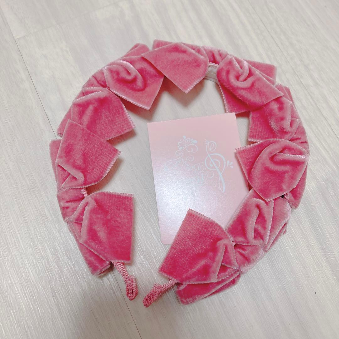 リボンいっぱいカチューシャ ベロア