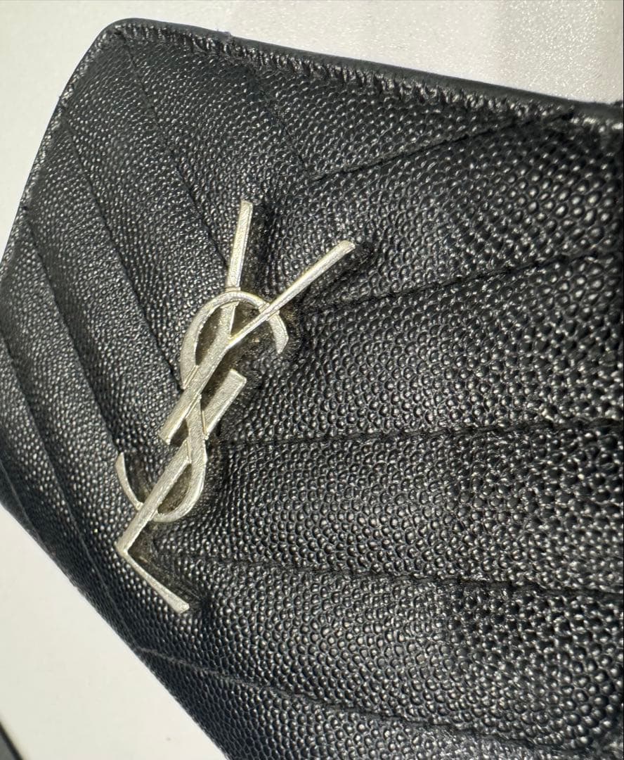 ★イヴサンローラン★YSL★ラウンドジップ 財布★二つ折り ブラック★