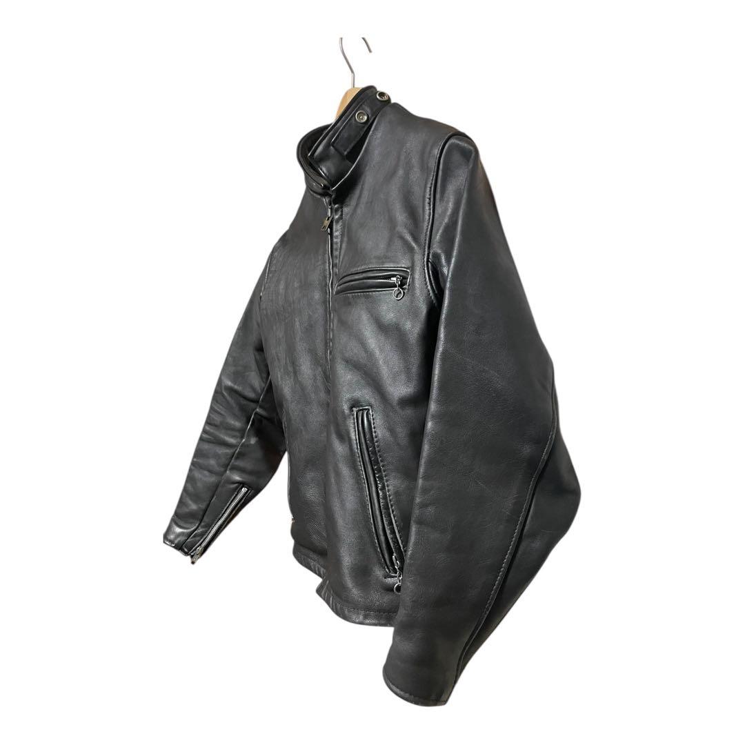 Schott ショット ライナー付 レザー シングルライダースジャケット 34
