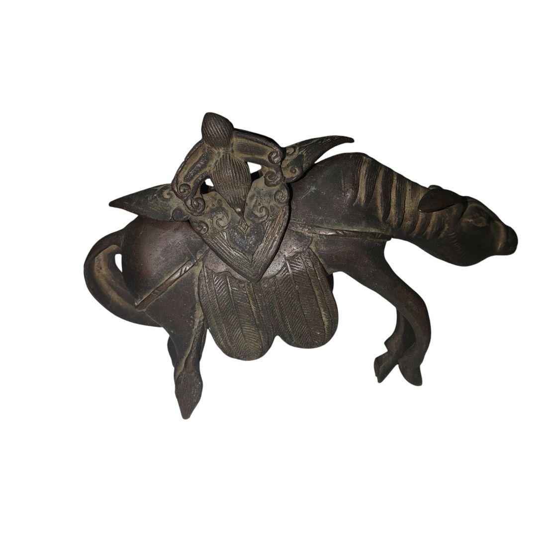 明代　驢馬香炉　古銅　置物