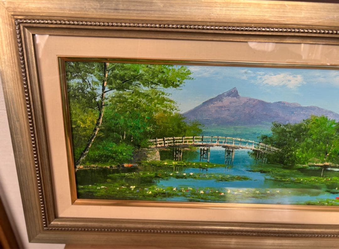 小林幸三　油彩画　大沼湖