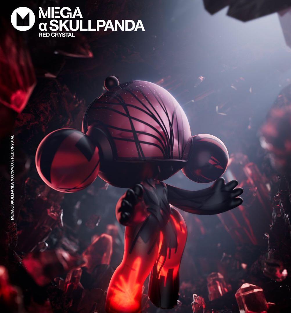 MEGA α SKULLPANDA 1000% Red Crystal