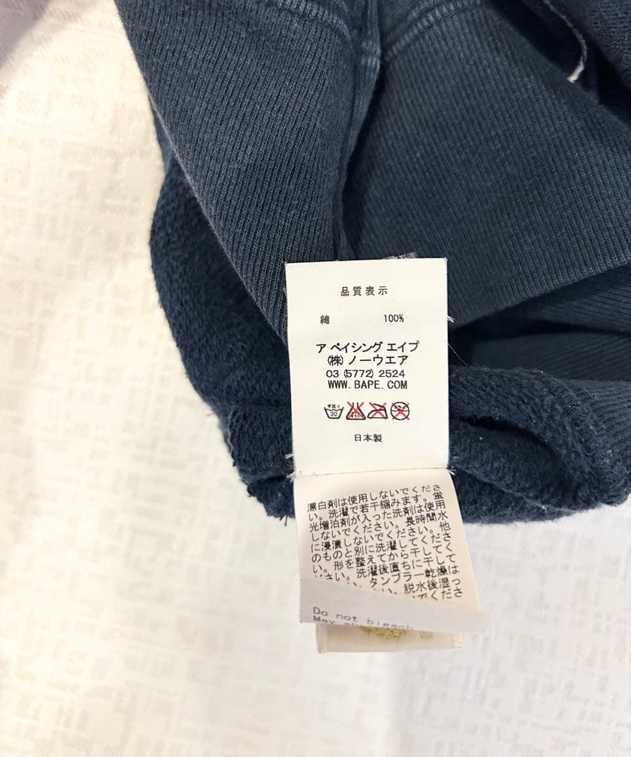 A BATHING APE ネイビーパーカー M