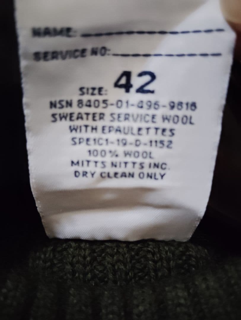 米軍実物放出品 防寒 新品ニットコマンドセーター 42&防寒バンダナ&防寒マスク