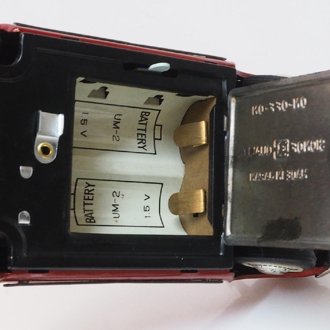 萬代屋【ダットサン ブルーバー赤モーターハイウェイ動作不良】ブリキ製ミニカー箱無