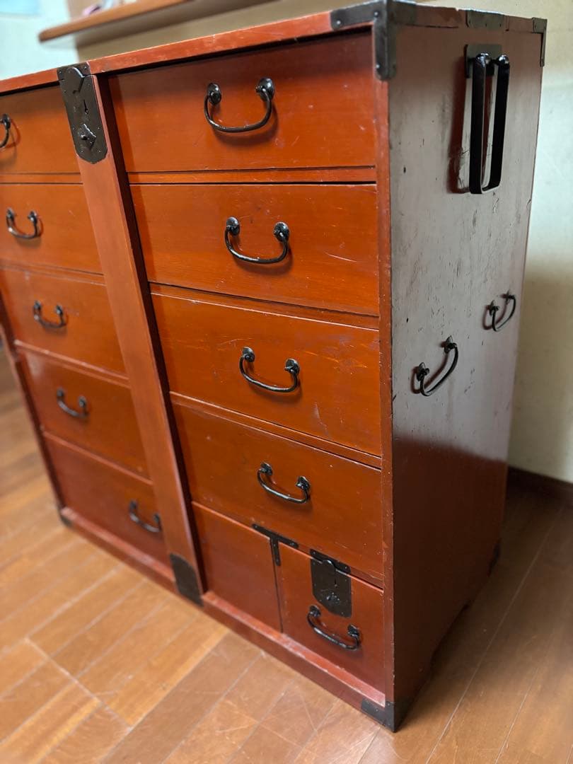 【大幅値引可能】【飛騨家具】和箪笥 かんぬき付き 古家具 アンティーク レトロ