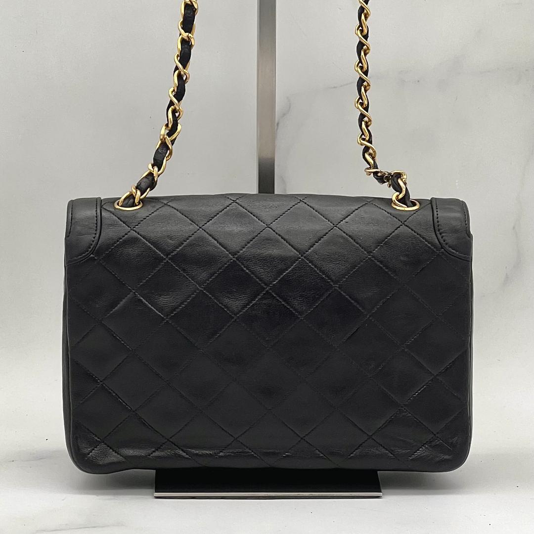 【Gカード付】 シャネル マトラッセ チェーン ショルダー ゴールド金具 黒