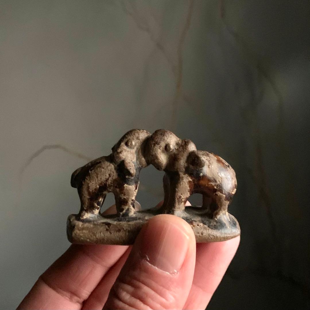 スンコロク クメール？象の置物 宋胡録 古美術 古道具 アンティーク オブジェ