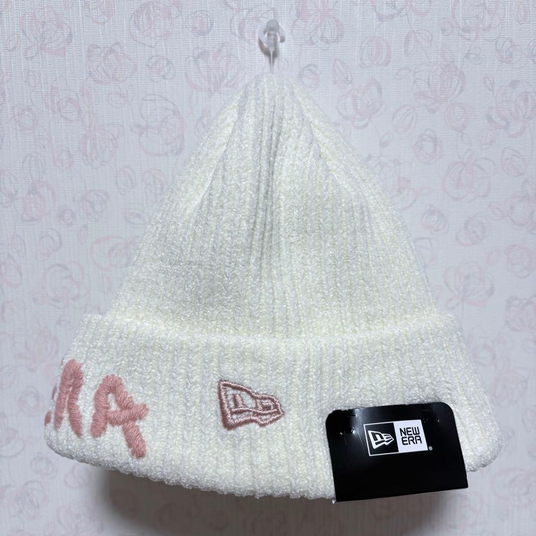 NEWERA　ベーシック カフニット モールヤーンニット　ホワイト　シュント