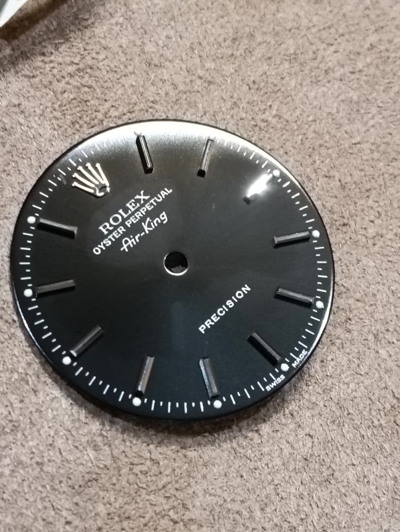 ロレックス　14000 エアキング　黒文字盤　針付き　air king