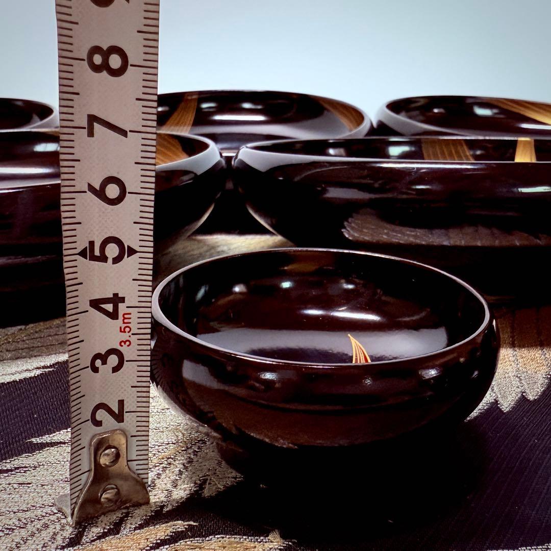 漆器　輪島塗　本蒔絵磨出金彩　木製　中皿&豆皿　10客 5セット