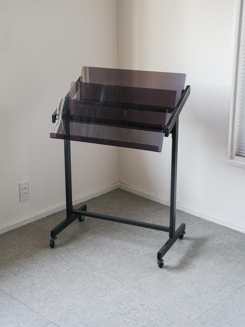 70-80's KOKUYO アクリル マガジンラック スタンド レトロモダン