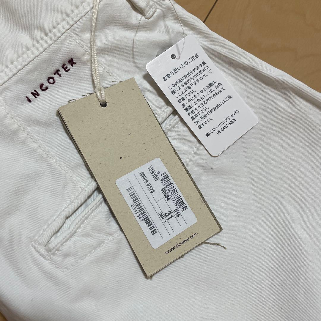 INCOTEX インコテックス　ホワイト チノパン 31