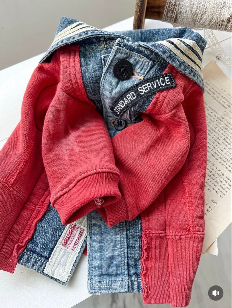 デニム＆ダンガリー デニムセーラ　リメイク　犬服