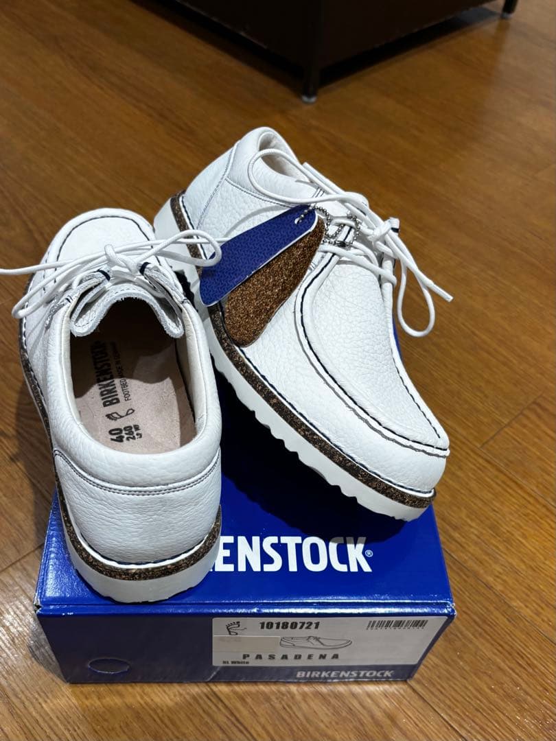 ビルケンシュトック　パサデナ　ホワイト　40 革靴　ギルフォード