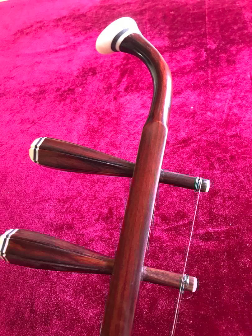 格安・二胡★紫檀精品★錦蛇皮★古月琴坊・万其興製作★十年保証★二胡必需品揃い