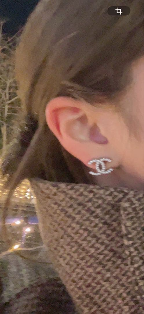 CHANEL シャネル ココマーク ピアス シルバー 正規店購入付属品完備