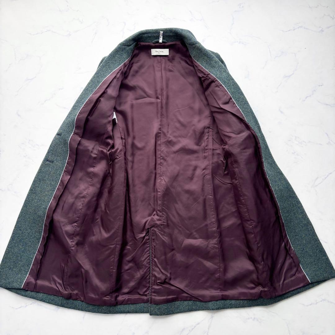 ポールスミス チェスターコート ツイード レディース グリーン 38 M