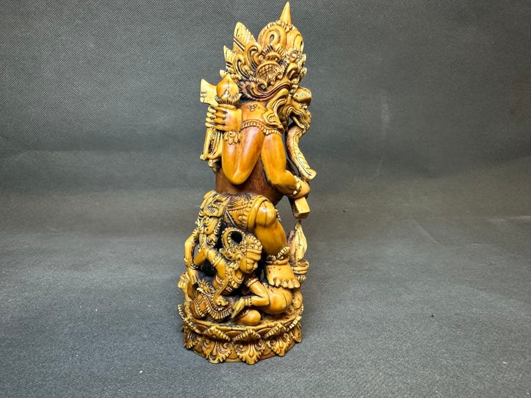 極上　置物　ガネーシャ　象神　仏像　天然素材　アンティーク　骨董　飾り物　古美術