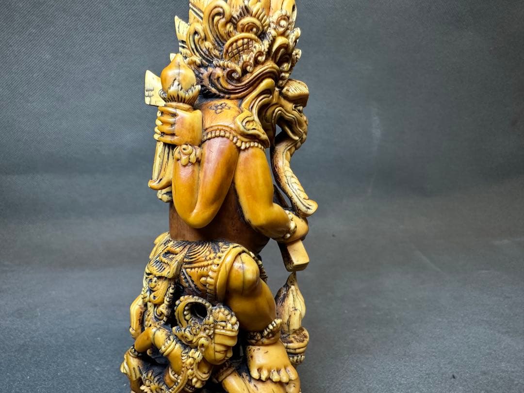 極上　置物　ガネーシャ　象神　仏像　天然素材　アンティーク　骨董　飾り物　古美術