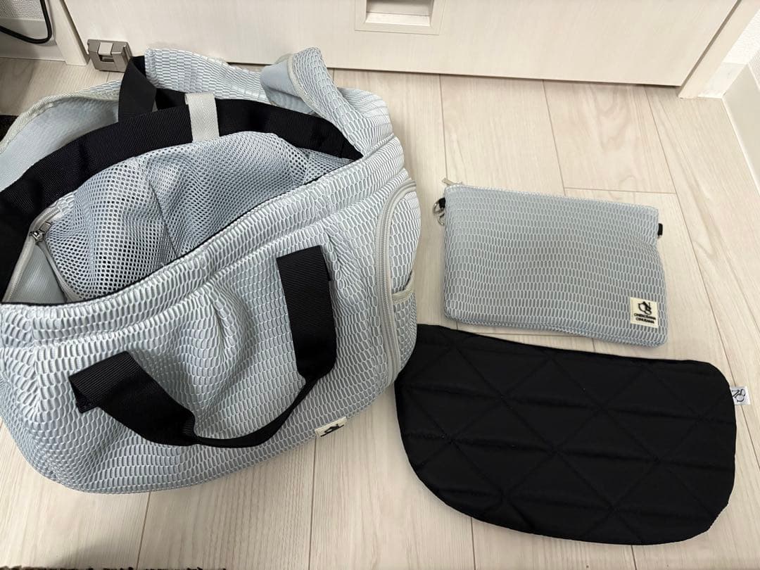 犬用メッシュキャリーバッグ ブルーグレー M スリング