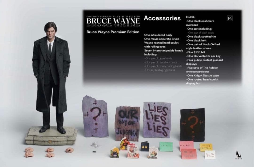 【開封品】Queen Studios INART ブルース・ウェイン（植毛版）