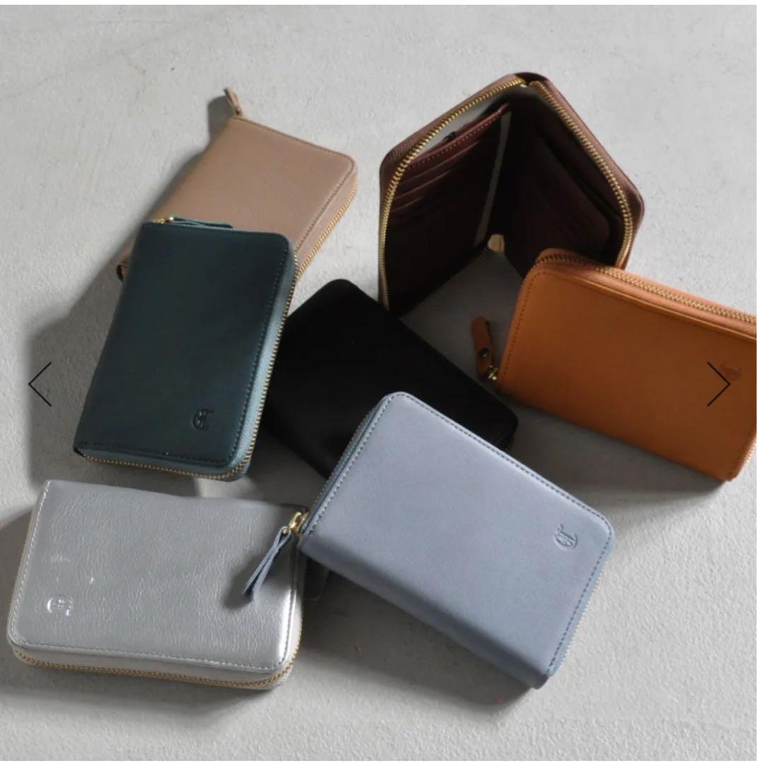 未使用 クレドラン2つ折り財布 ネイビーグリーン