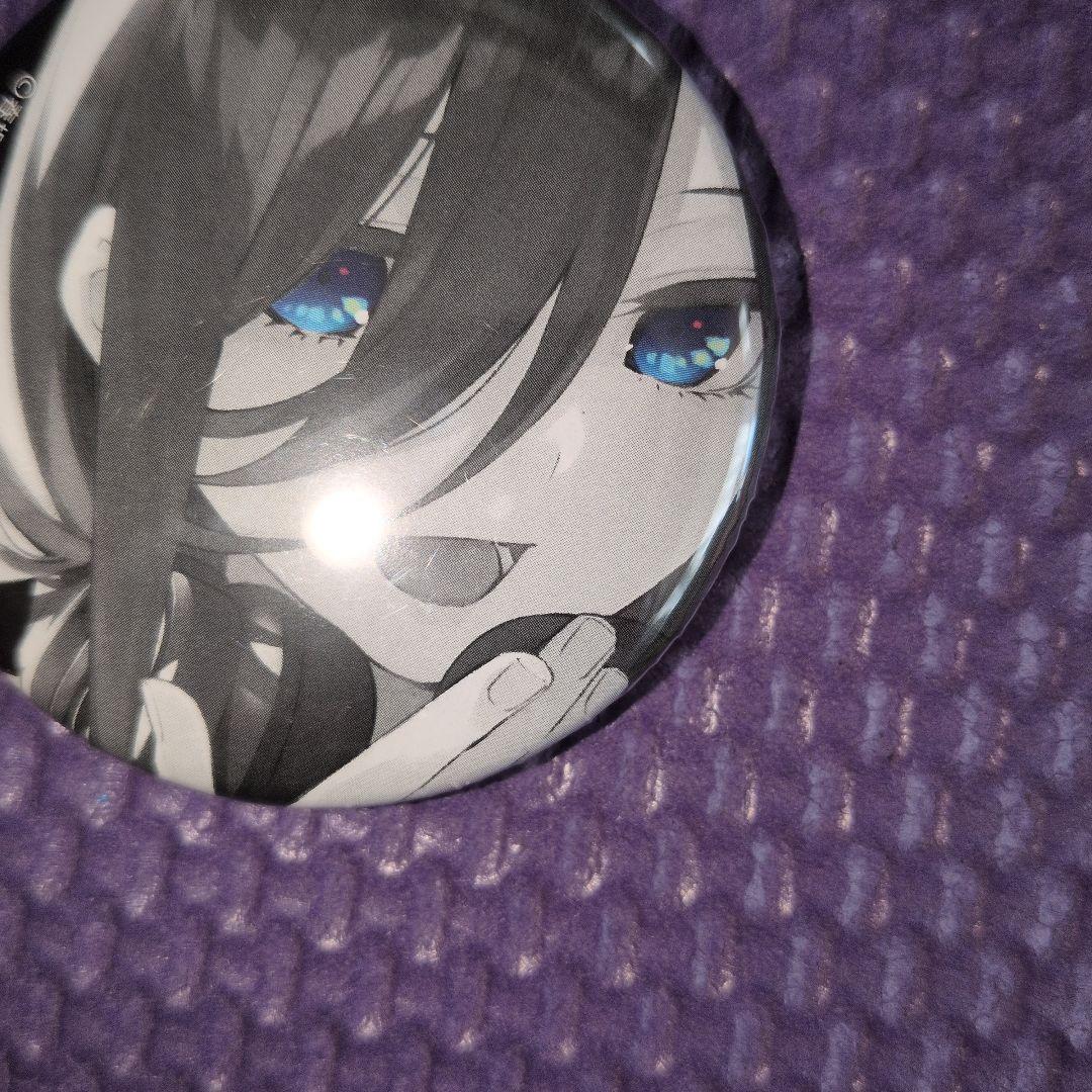 五等分の花嫁　TheキャラSHOP ブラインド缶バッジ　原画　中野三玖モノクロ