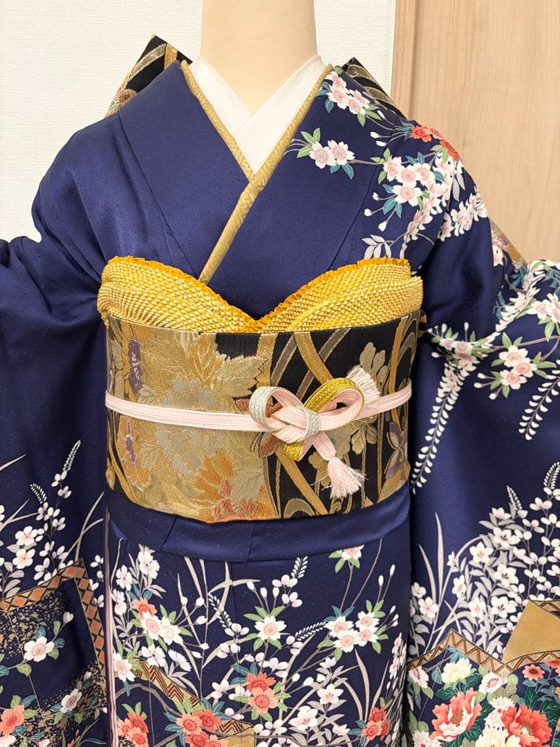 振袖フルセット 紺青 四季花 sMH2512135