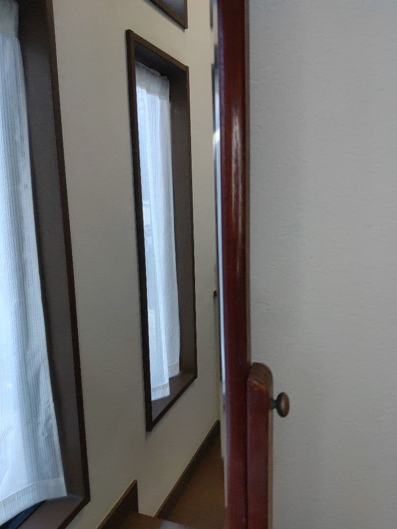 伝統工芸　江戸指物　姿見　鏡　面取り鏡　ミラー　スタンドミラー　アンティーク