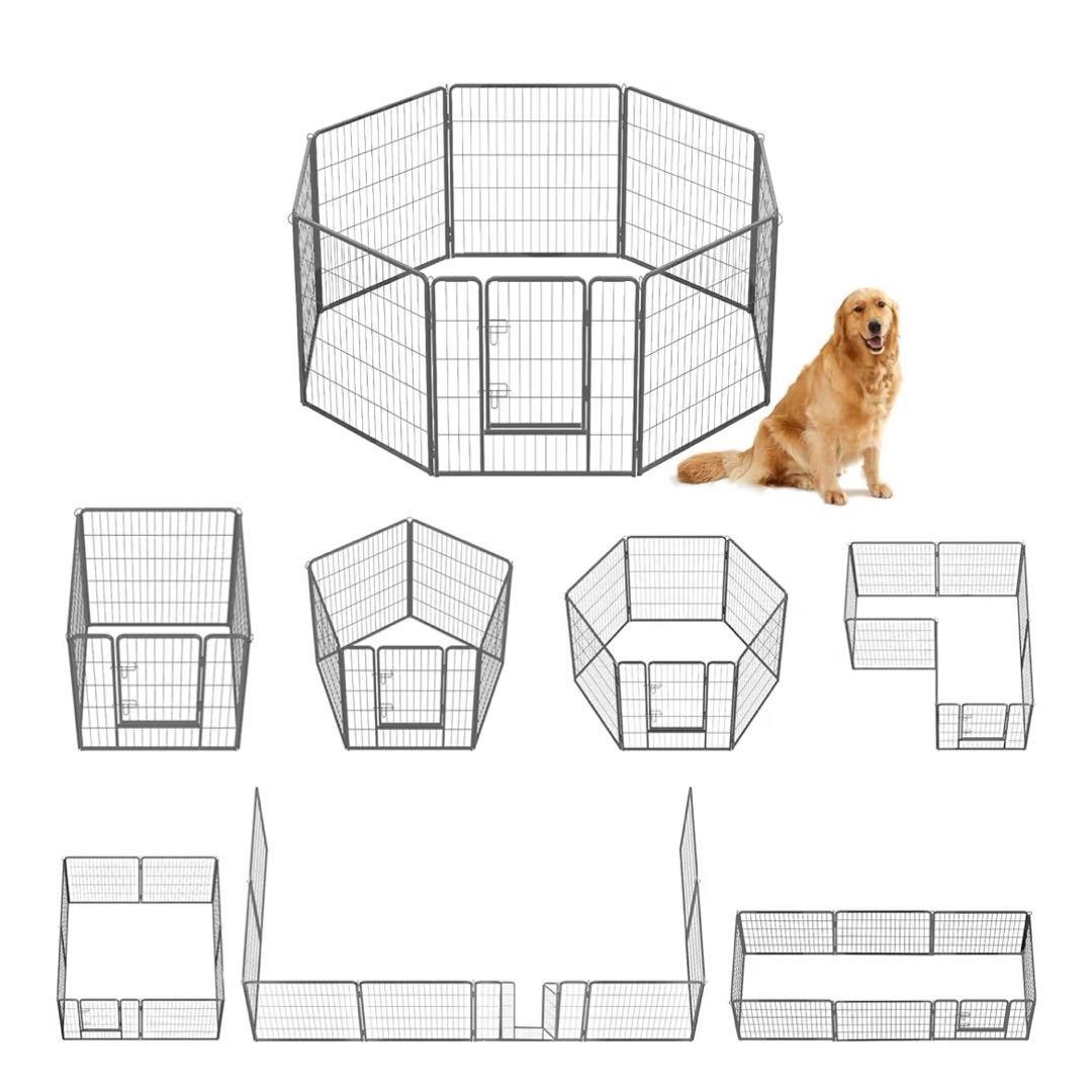 FEANDREA ペットサークル 大型犬用中型犬用 ペットフェンス PPK88G