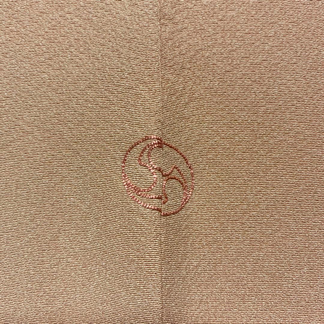 D49 訪問着 総刺繍 汕頭・蘇州 一つ紋 正絹 着物 袷 極美品