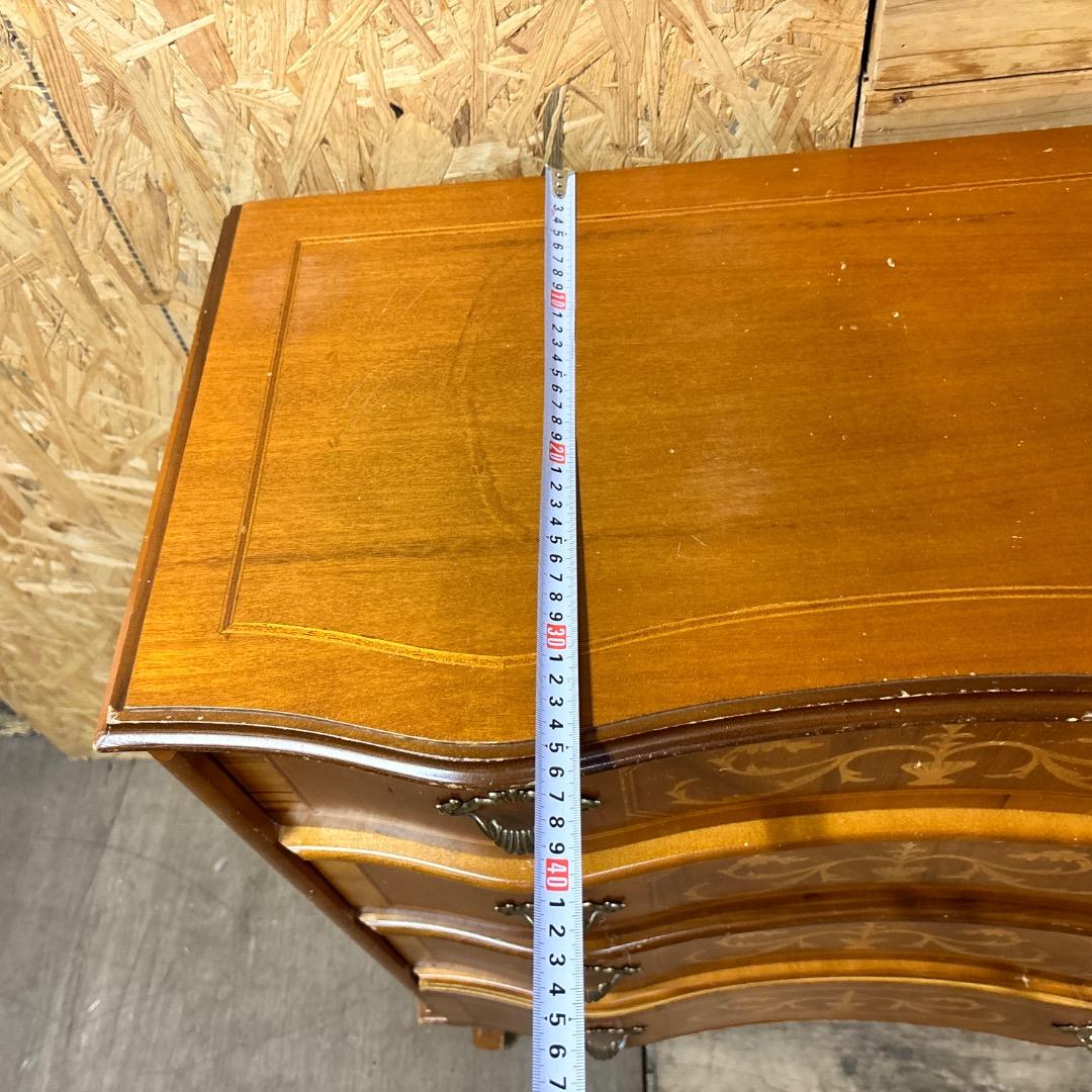 アンティーク風　チェスト　キャビネット　高さ91cm 4段