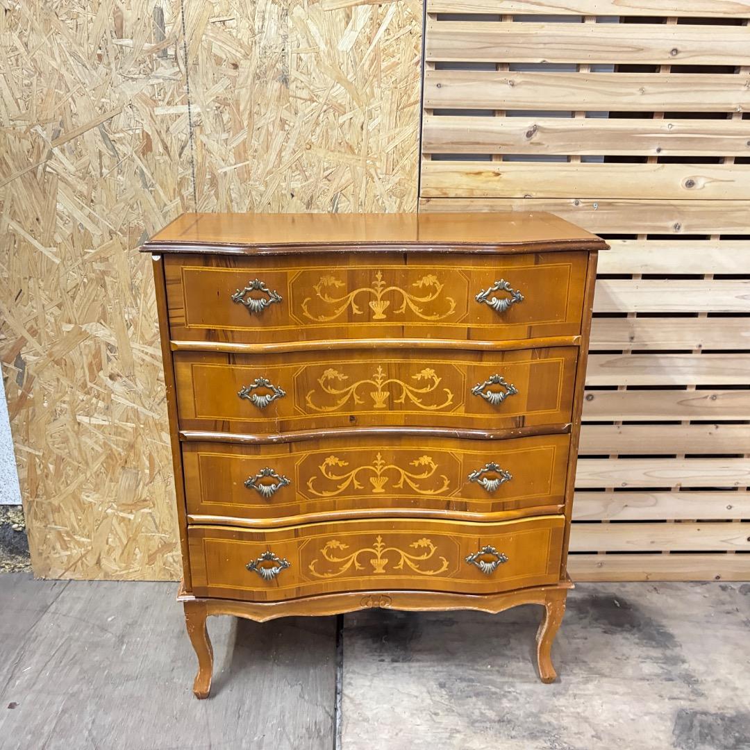 アンティーク風　チェスト　キャビネット　高さ91cm 4段