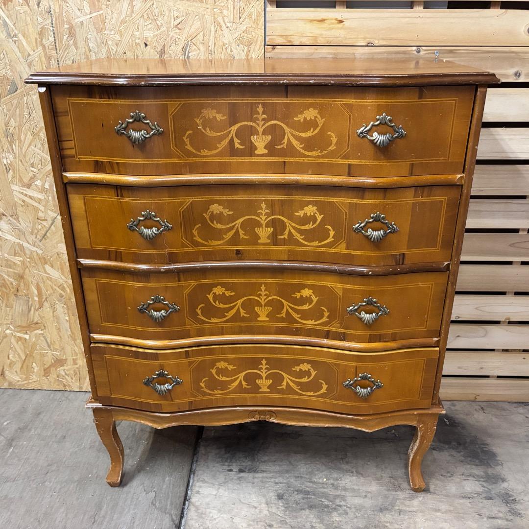 アンティーク風　チェスト　キャビネット　高さ91cm 4段