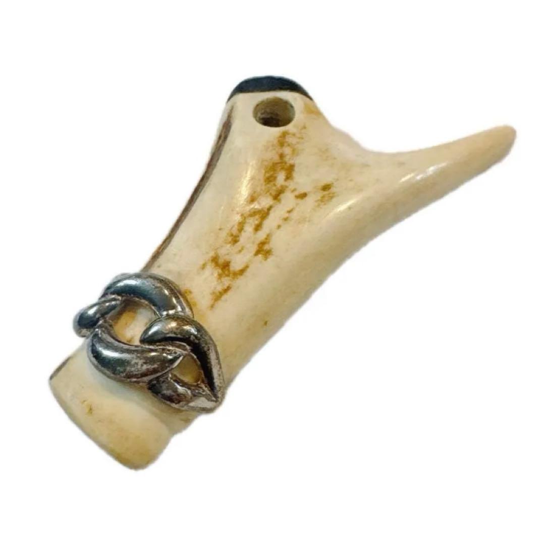 鹿角笛　ハンドメイド　1点物　完全フルオーダーメイド　角　ペンダントトップ