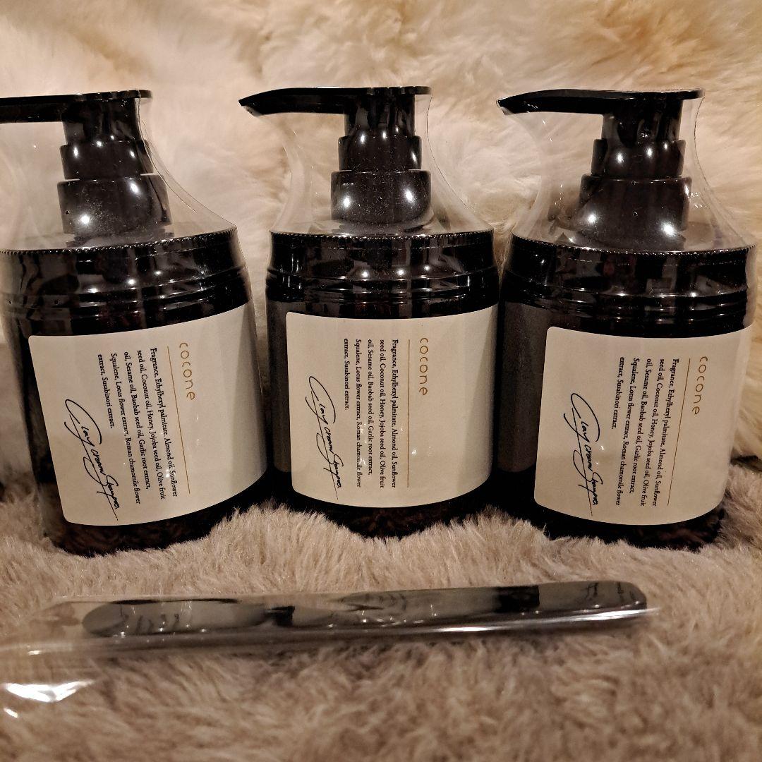 【６点セット】cocone クレイクリームシャンプー　スパチュラ付き♪