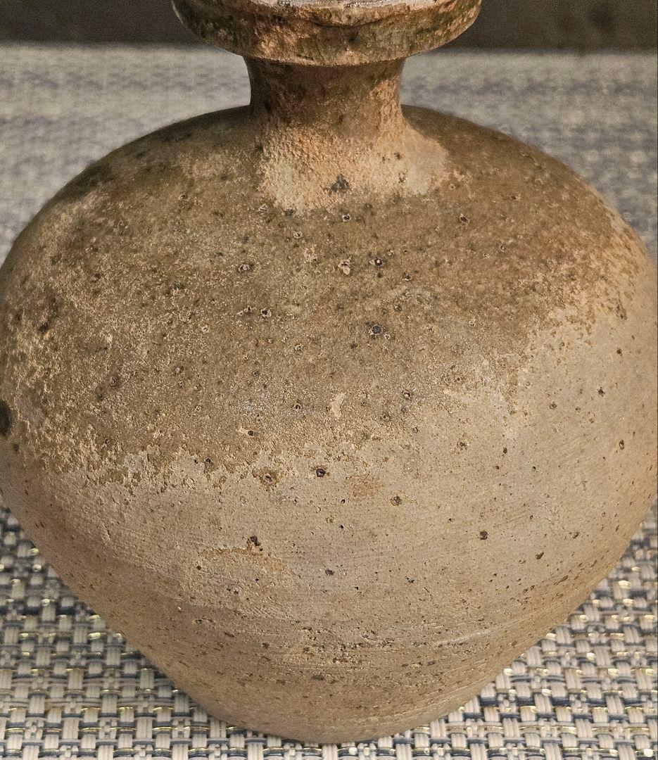 名品❗古代陶器　自然釉灰釉　新羅　 新羅土器　花入　徳利　 茶道具酒器