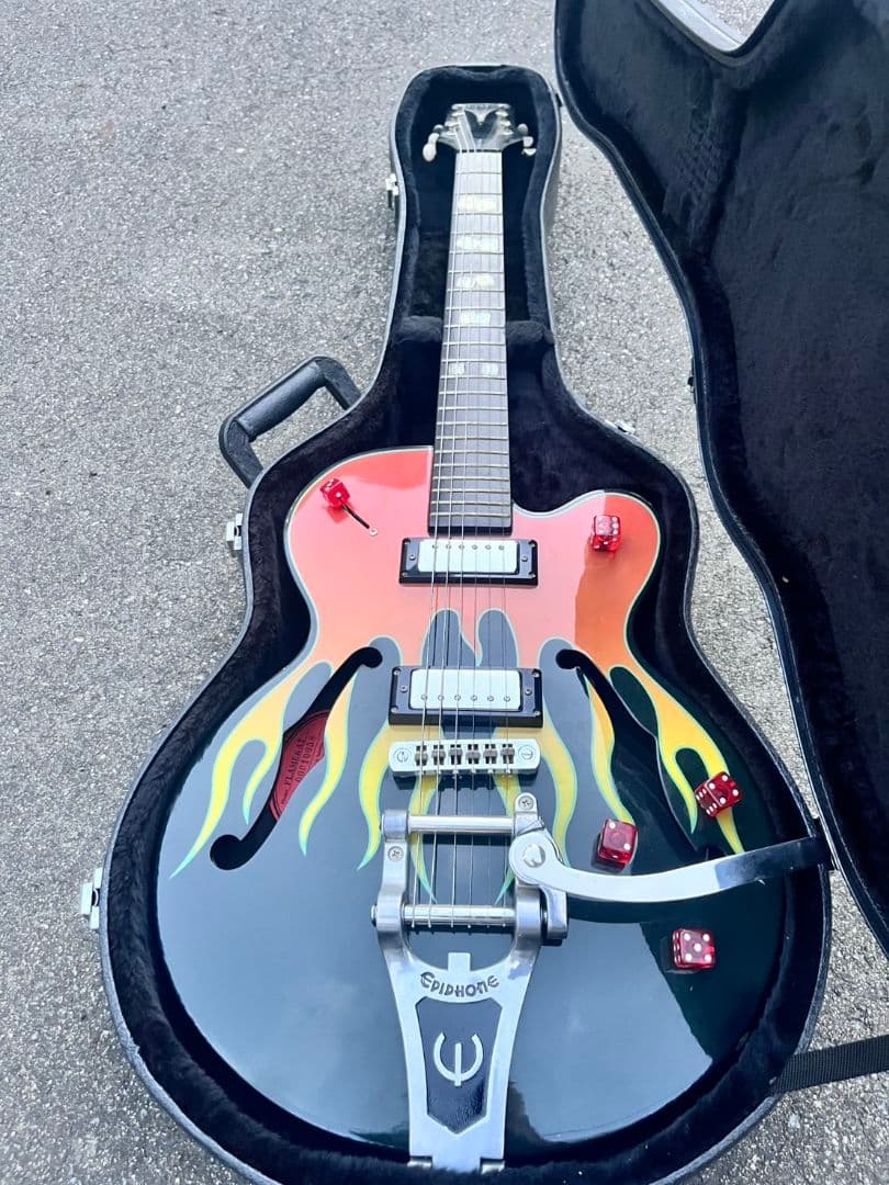 美品 Epiphone Flamekat エレキギター ケース付 希少