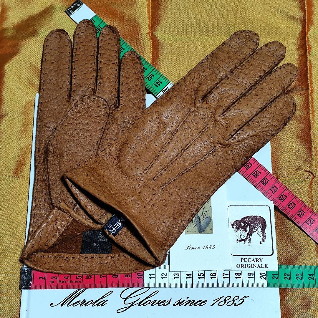 初売りメローラ ペッカリーコルク ライニングなし グローブ 革手袋 MEROLA