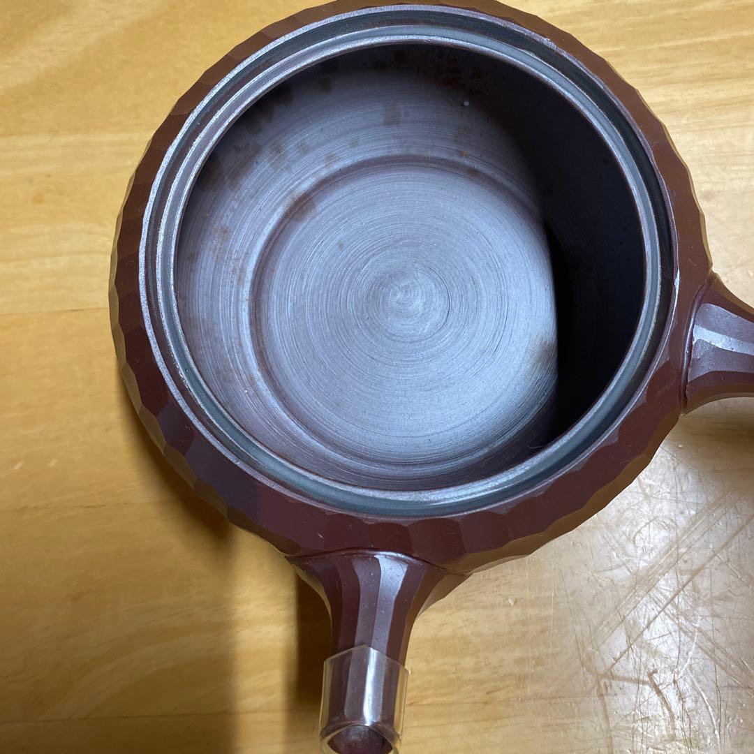 万古焼　手作急須　三代伊呂久作 希少品　ダイヤモンドカット