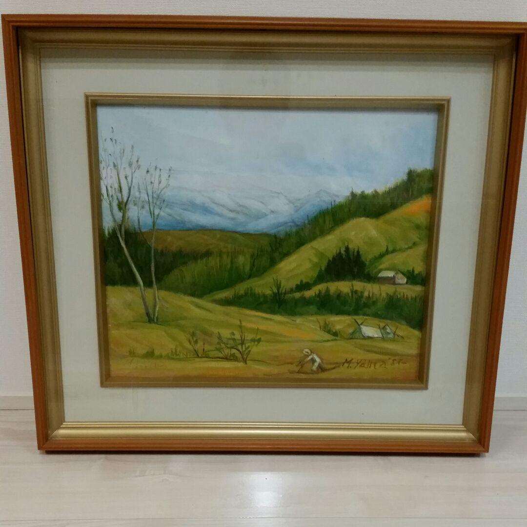 油絵 山崎 實 「奥信濃浅春」